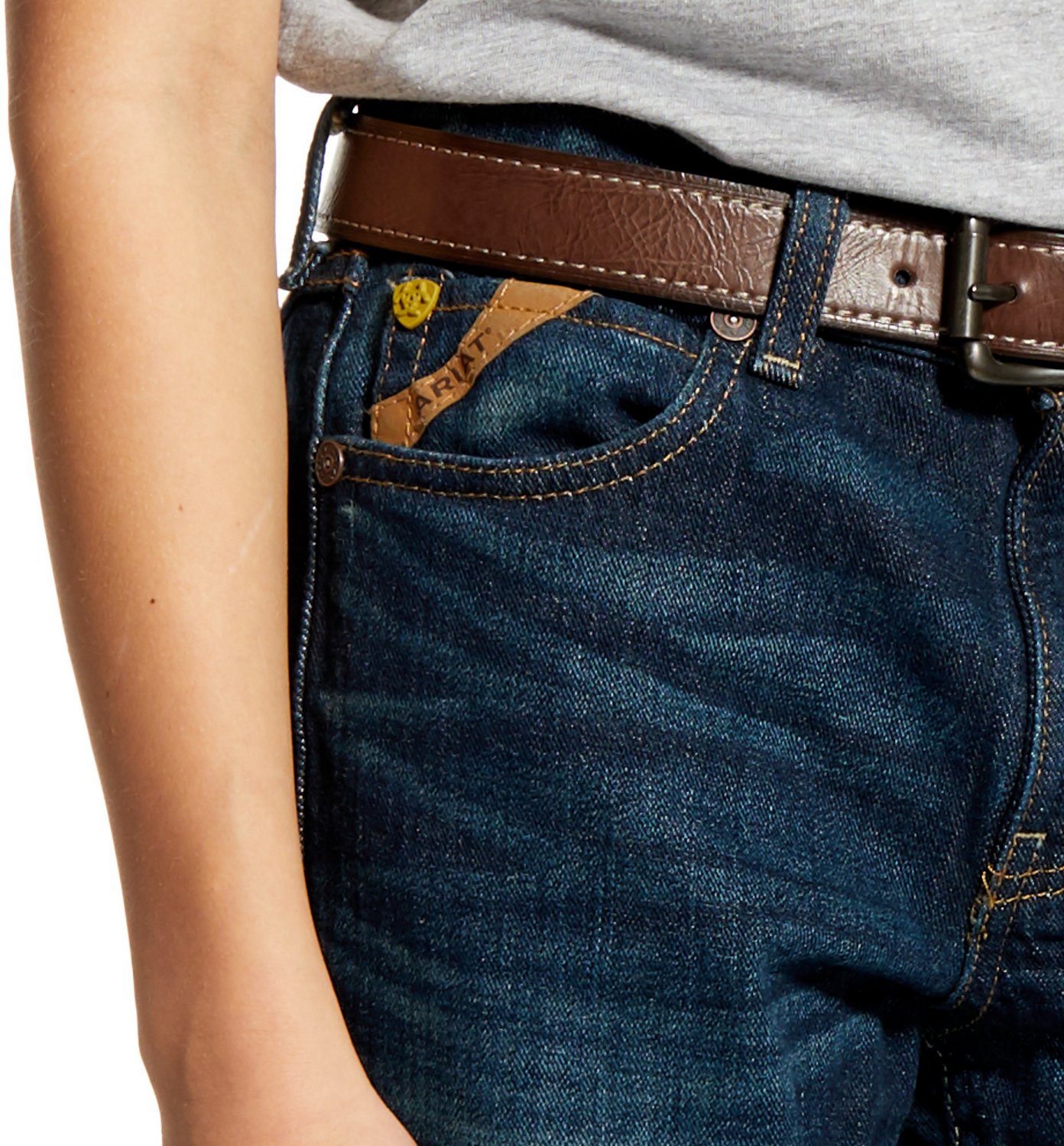 Ariat Boys' B5 Legacy Stretch Stackable Slim Fit Straight Leg Durham Jeans - view number 2