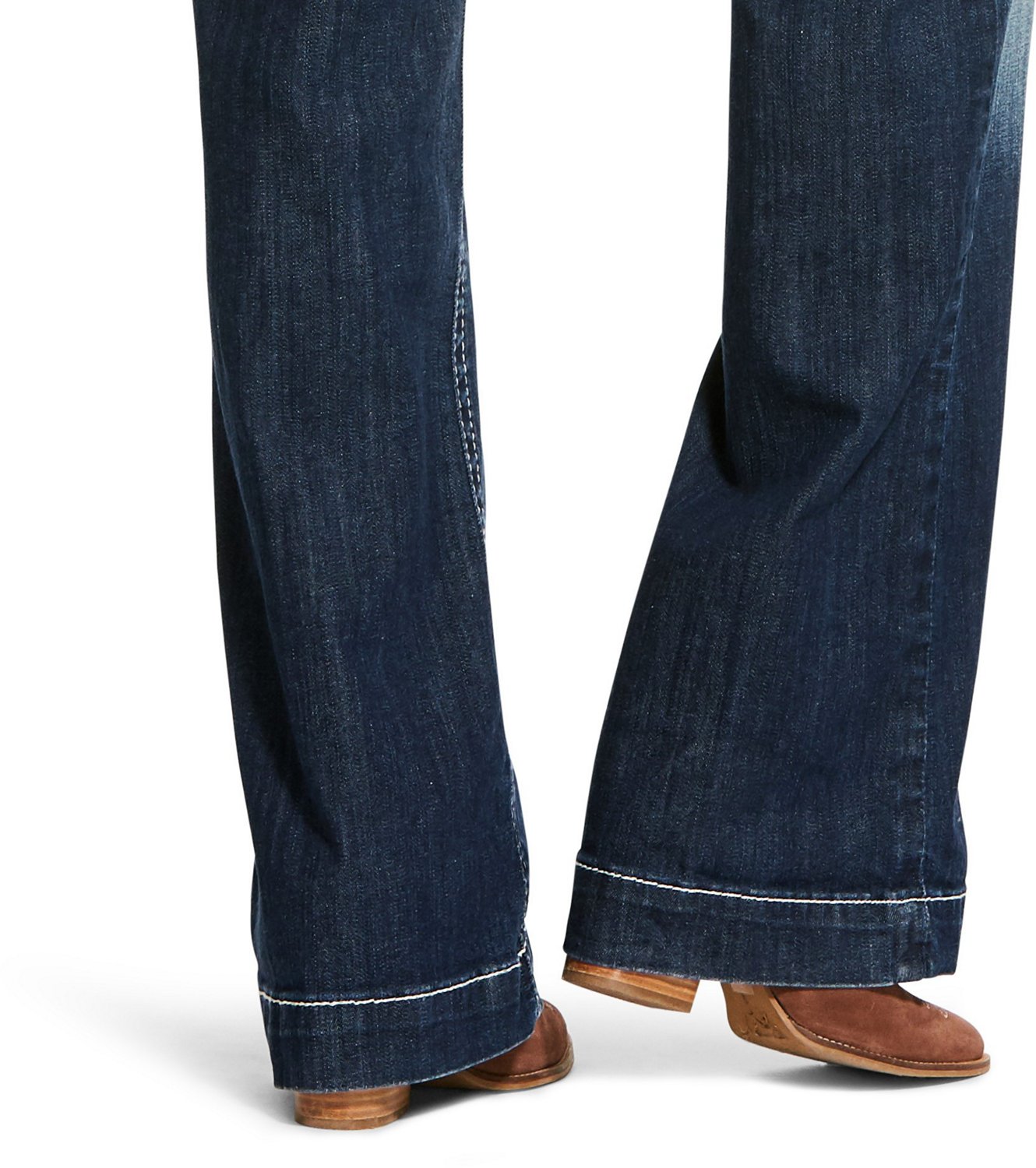 Ariat Women's Trouser Mid Rise Stretch Entwined Wide Leg Jeans - view number 4