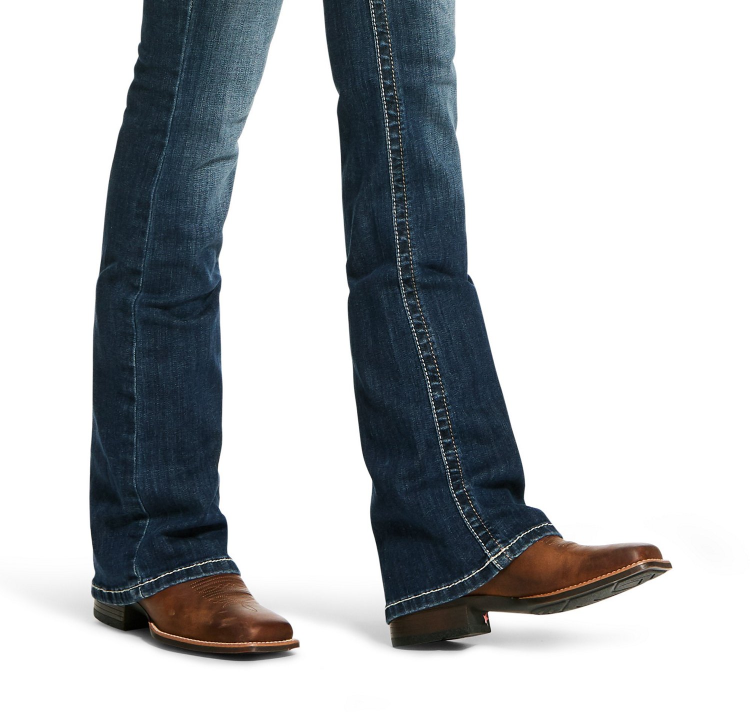 thumbnail image 2 of ARIAT Women's Trouser Mid Rise Stretch Entwined Wide Leg Jean Marine At Women's Jeans Store 2 of 12