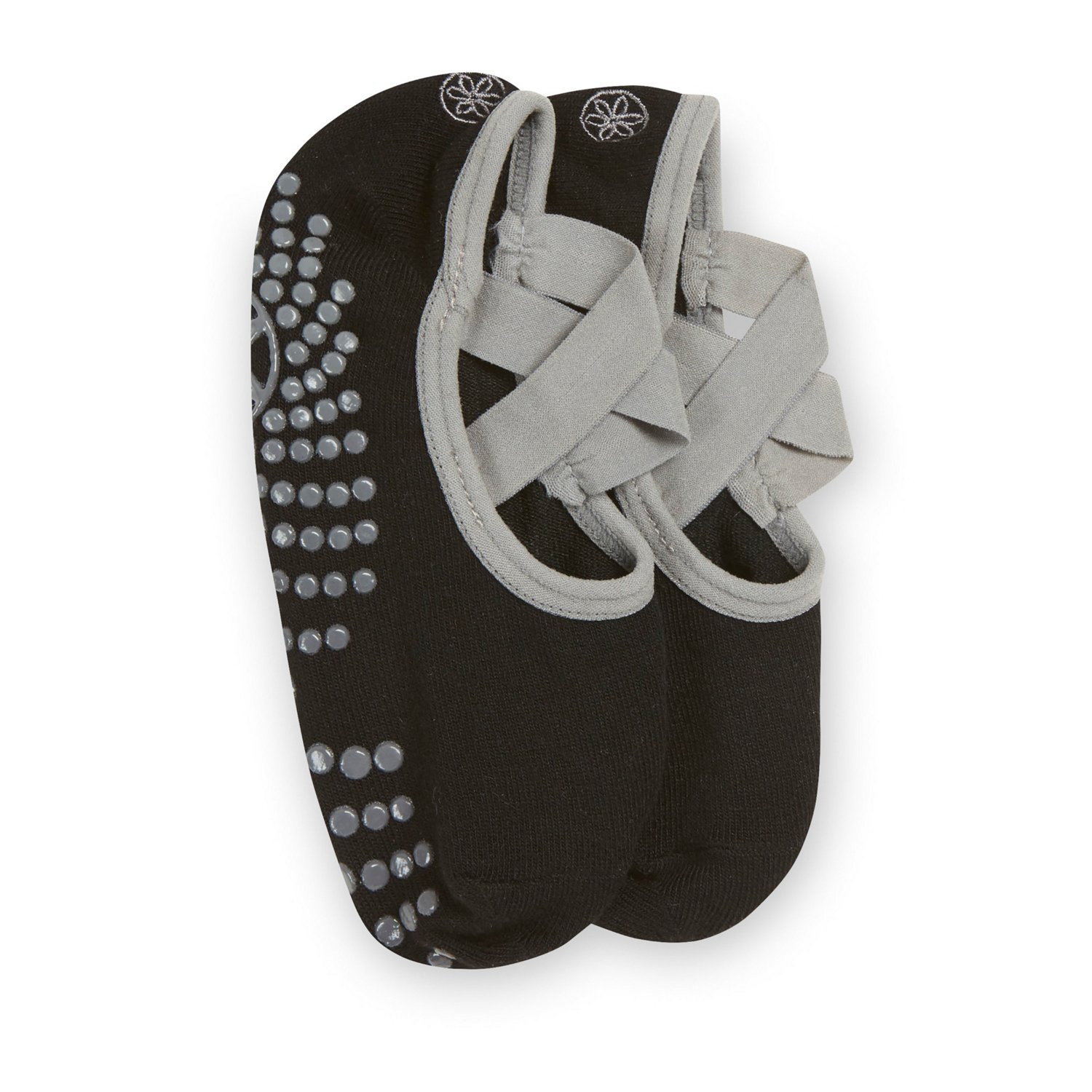 Gaiam Yoga Socks, Black, 2-pk