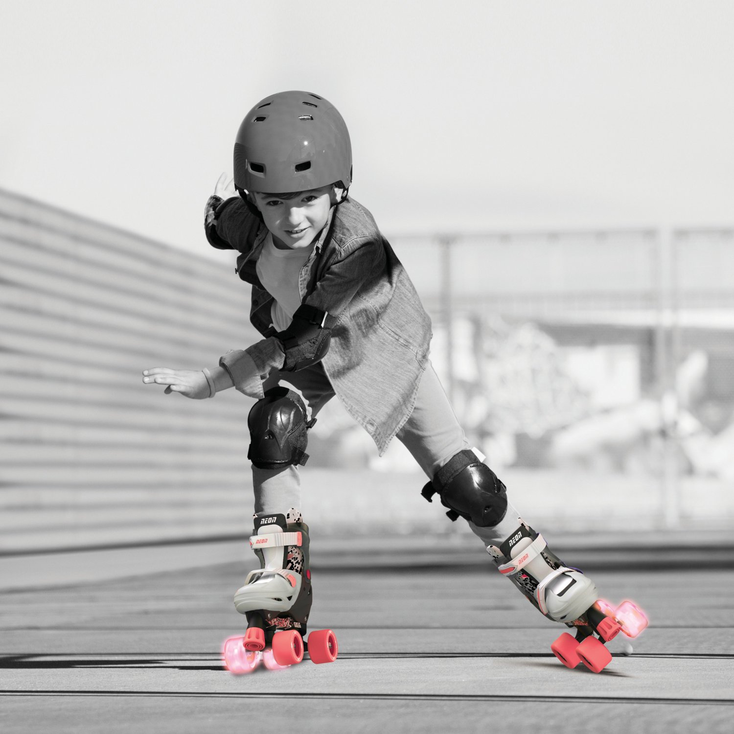 NEON Boys' Combo Inline and Quad Adjustable Light-Up Skates - view number 2