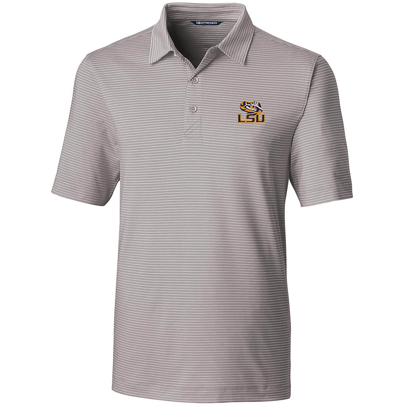 Cutter & Buck Men's Louisiana State University Big Forge Tonal Stripe Polo Shirt                                                 - view number 1