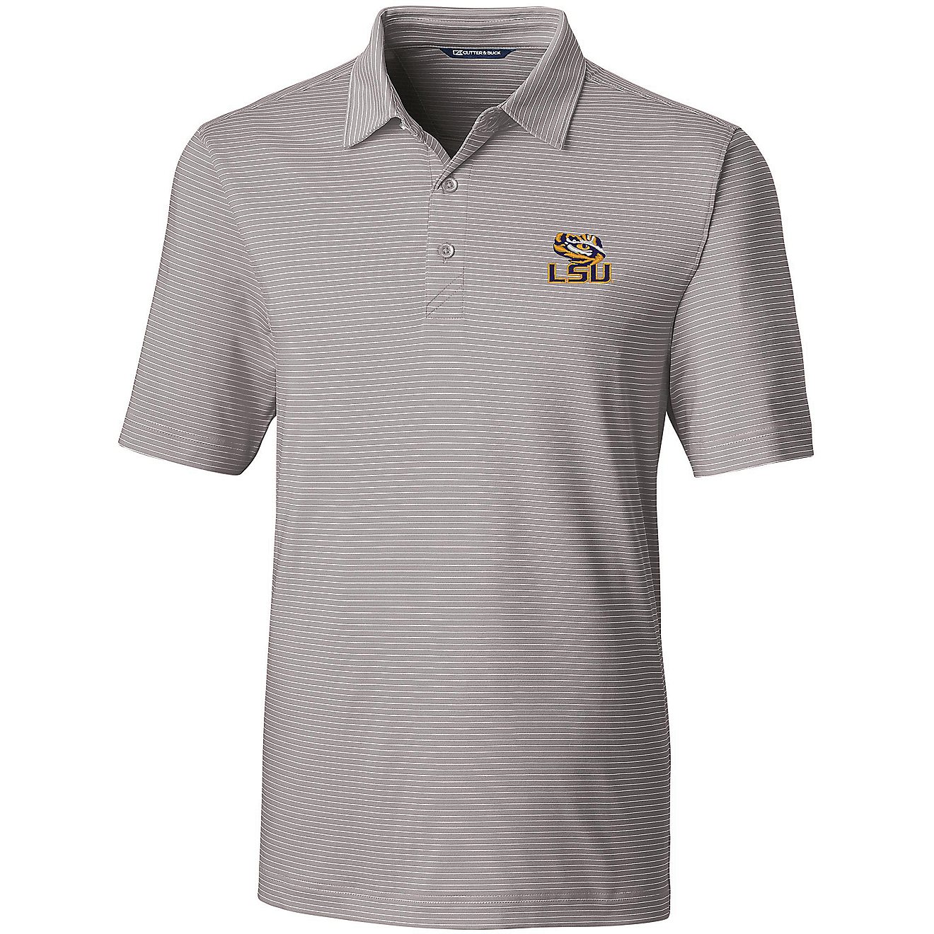 Cutter & Buck Men's Louisiana State University Big Forge Tonal Stripe Polo Shirt                                                 - view number 1
