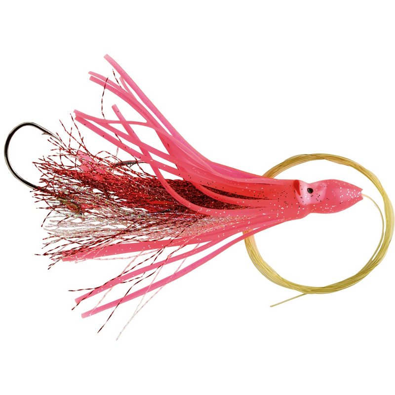 P-Line Rigged Squid with Tinsel Insert - Pink