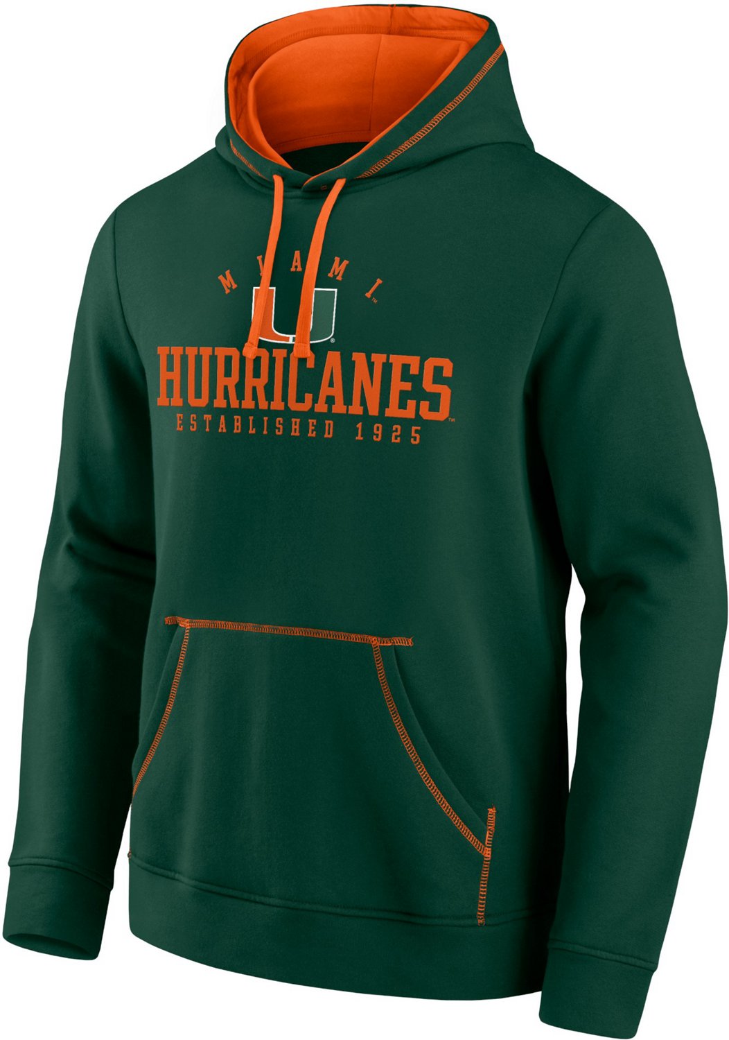 Fanatics Men's University of Miami Team Over Mascot Hoodie                                                                       - view number 2