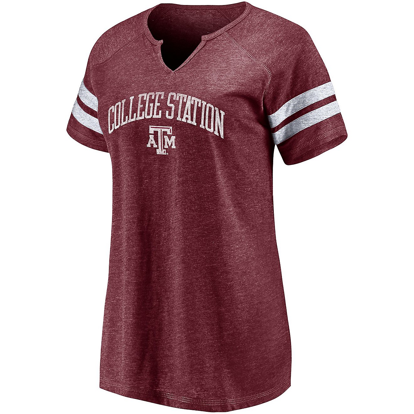 Fanatics Women's Texas A&M University Arched City Tri-Blend Notch Neck Short Sleeve T-shirt                                      - view number 2
