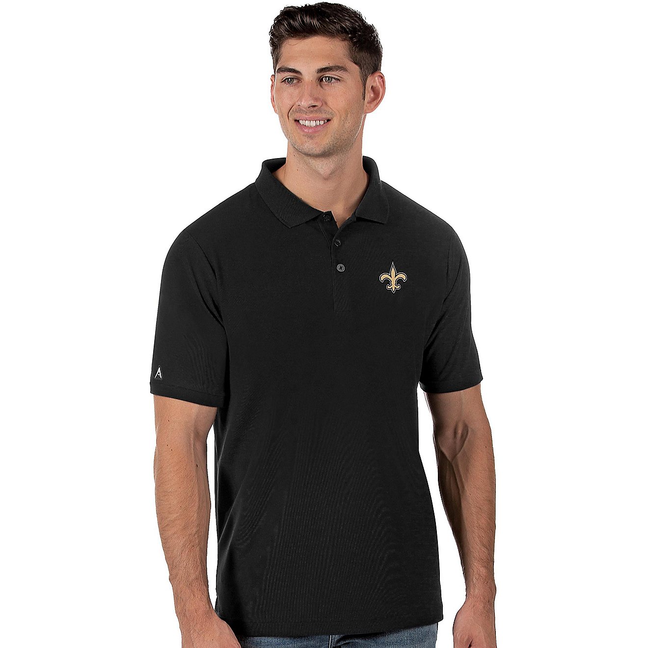 Antigua Men's New Orleans Saints Legacy Short Sleeve Polo Shirt                                                                  - view number 1