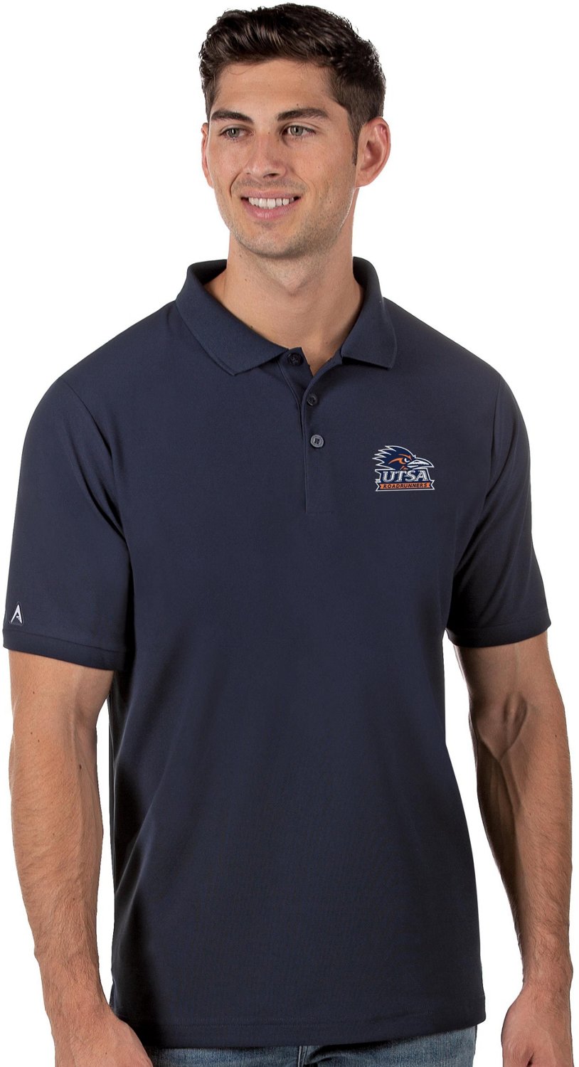 Men's Antigua Blue Carolina Panthers Legacy Pique Polo