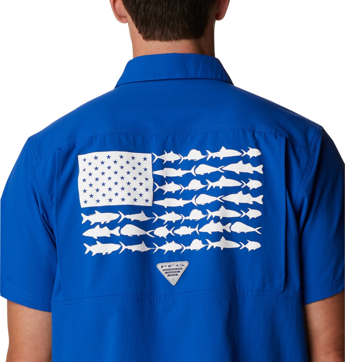 Columbia Sportswear Men's University of Kentucky Slack Tide Flag Camp Button Down Shirt  - view number 4