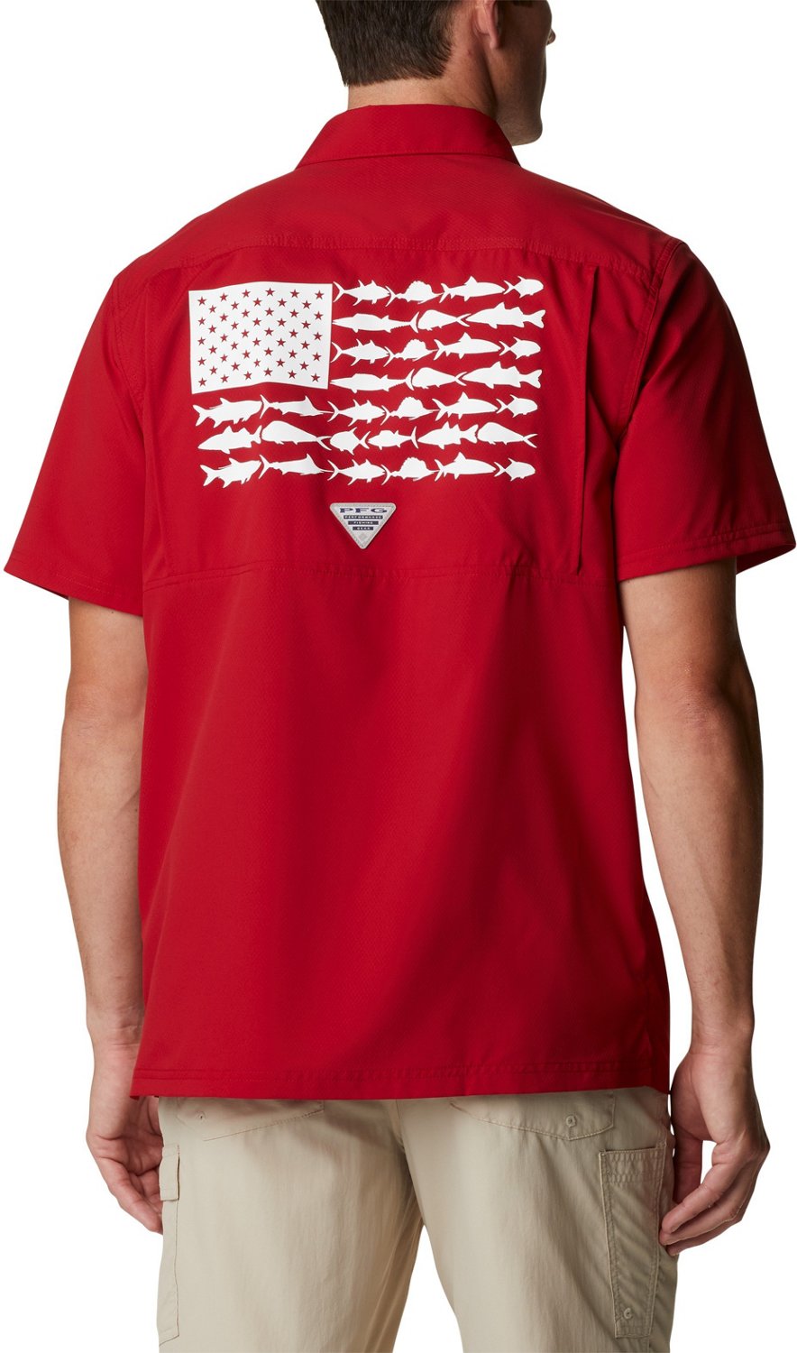 Columbia Sportswear Men's University of Alabama Slack Tide Flag Camp Button Down Shirt - view number 2