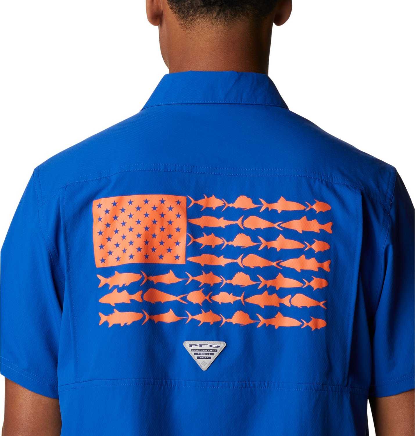 Columbia Sportswear Men's University of Florida Slack Tide Flag Camp Button Down Shirt  - view number 4