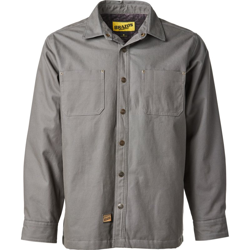 Brazos Men's Contractor Camo Lined Shirt Jacket Dark Shadow/Real Tree Timber Black, Large - Men's Work Jackets at Academy Sports product image