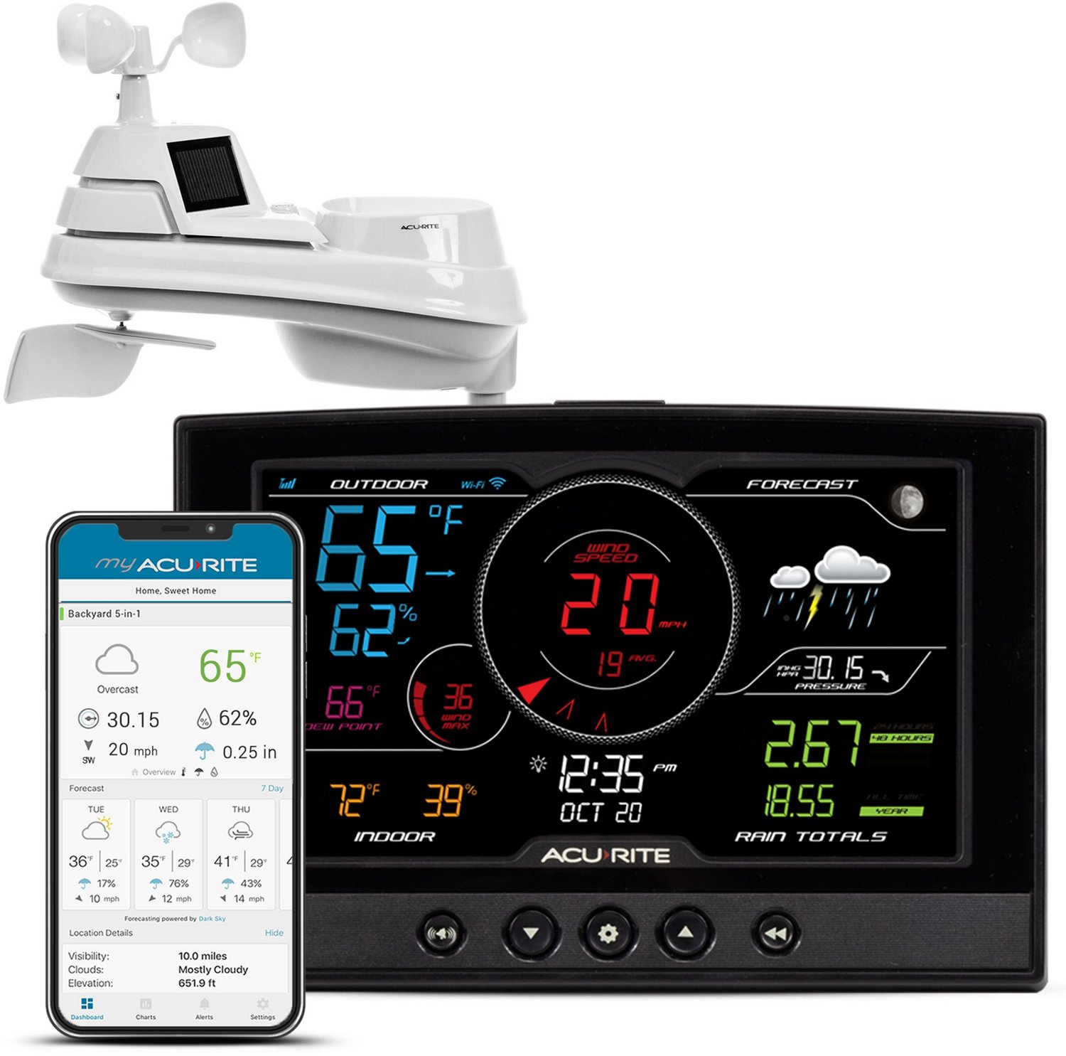 AcuRite Digital Weather Station with Wireless Outdoor Sensor and Qi  Charging Pad