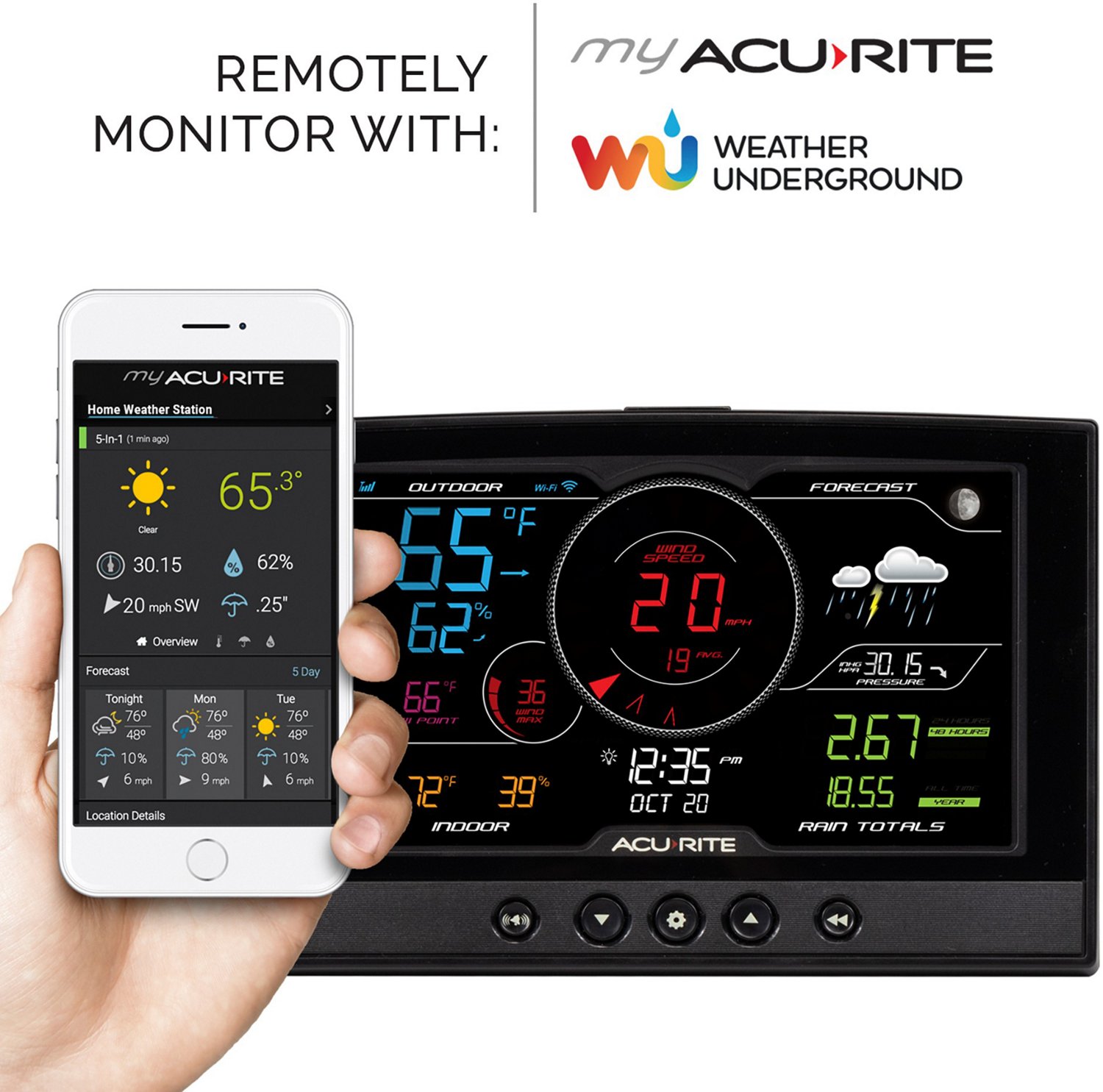 AcuRite Iris 5-in-1 Direct WiFi Display Weather Station | Academy