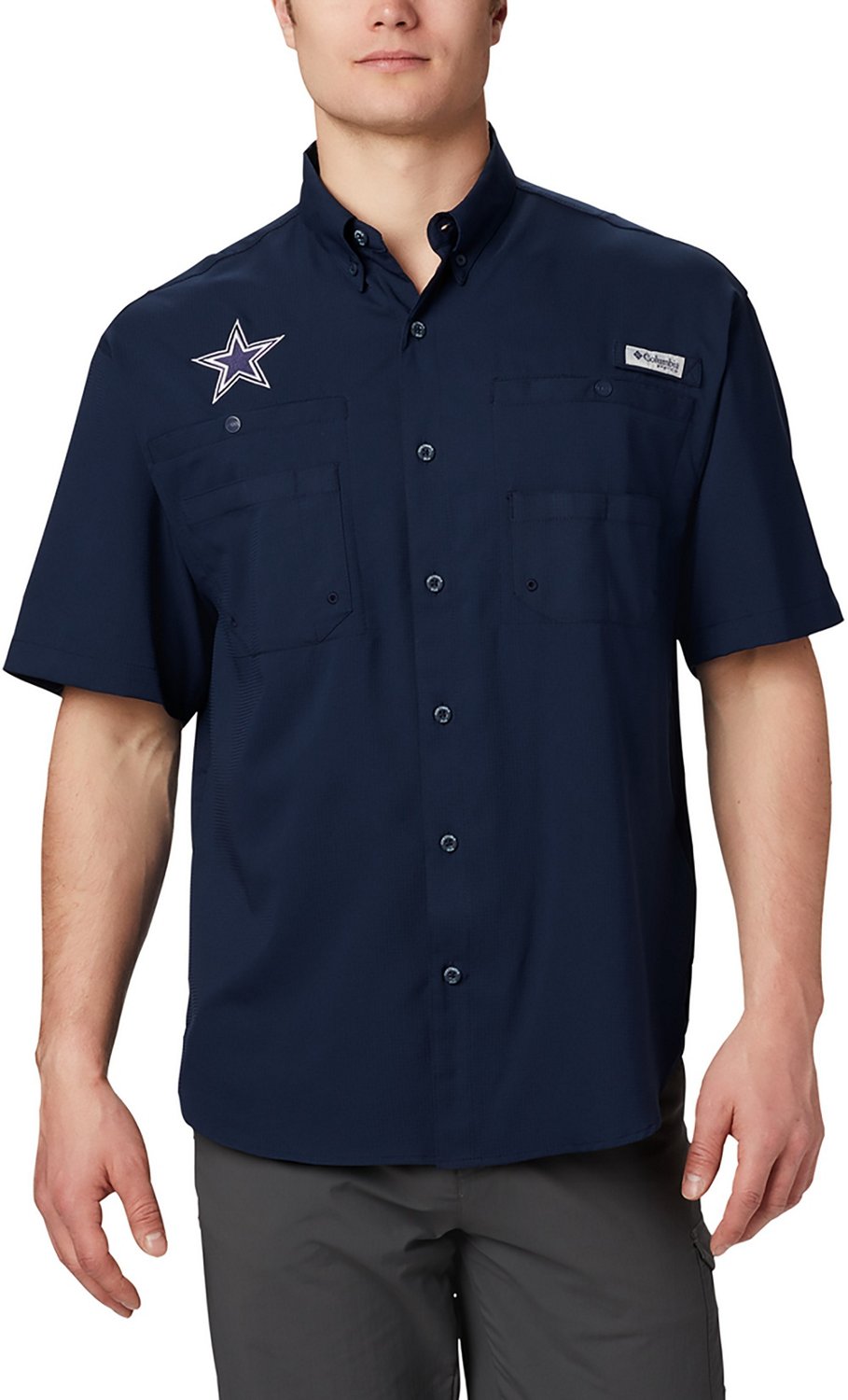 Columbia Sportswear Men's Dallas Cowboys PFG Tamiami Fishing Shirt