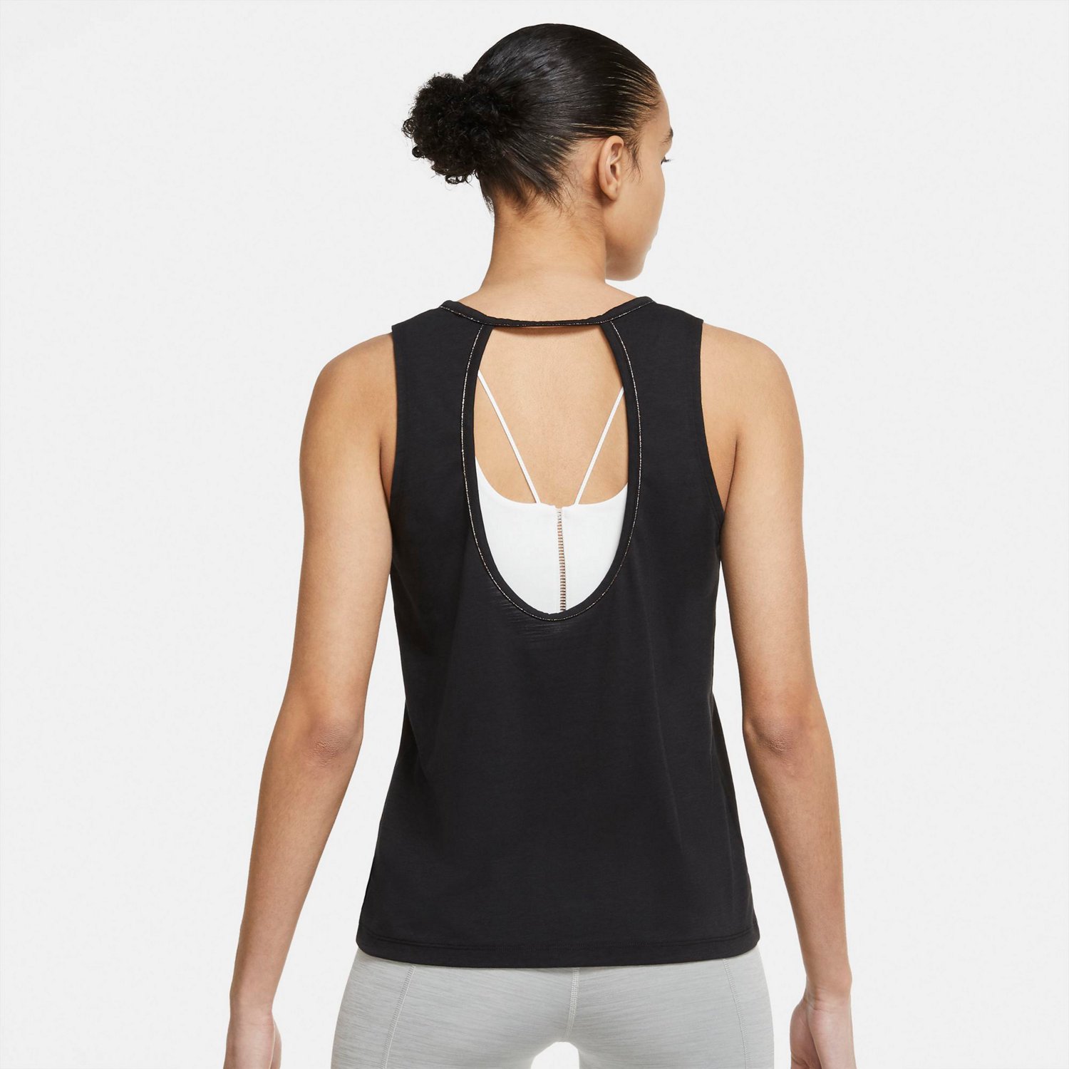 Nike women's studio open back sale tank top