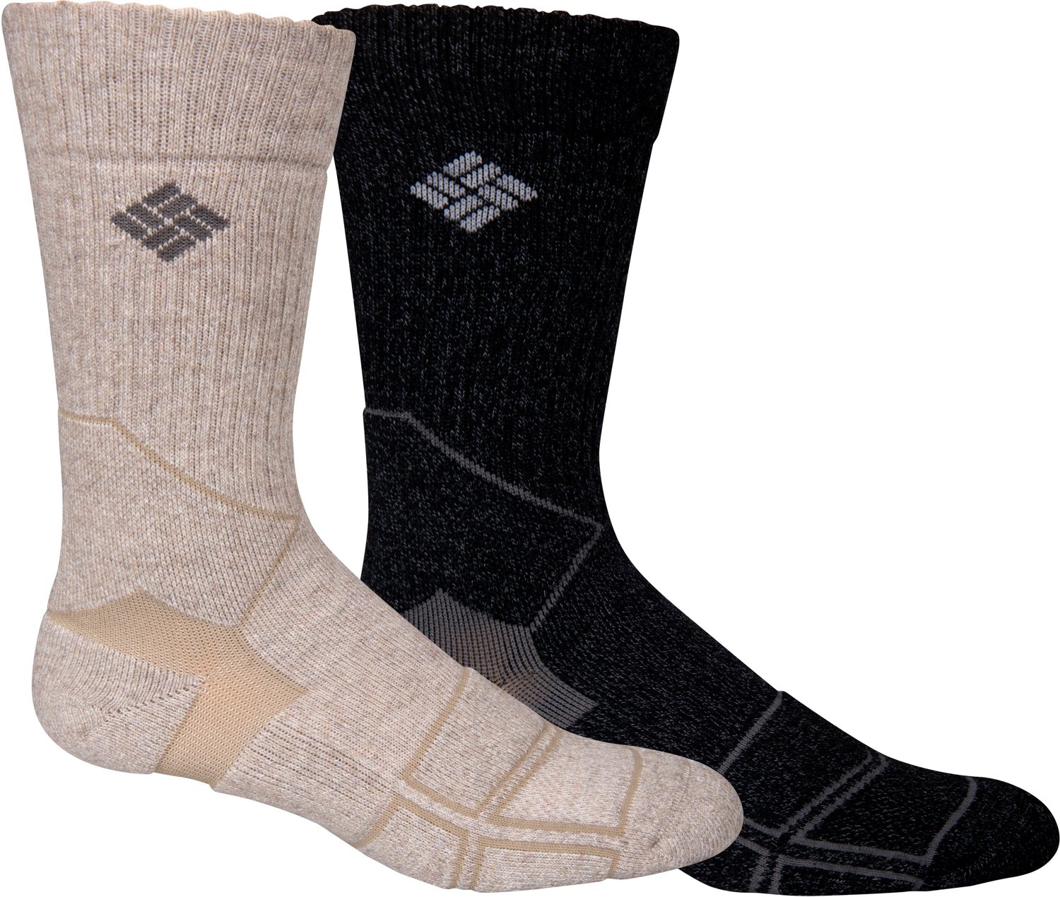 Columbia Sportswear Medium Weight Hiking Crew Socks 2 Pack Academy