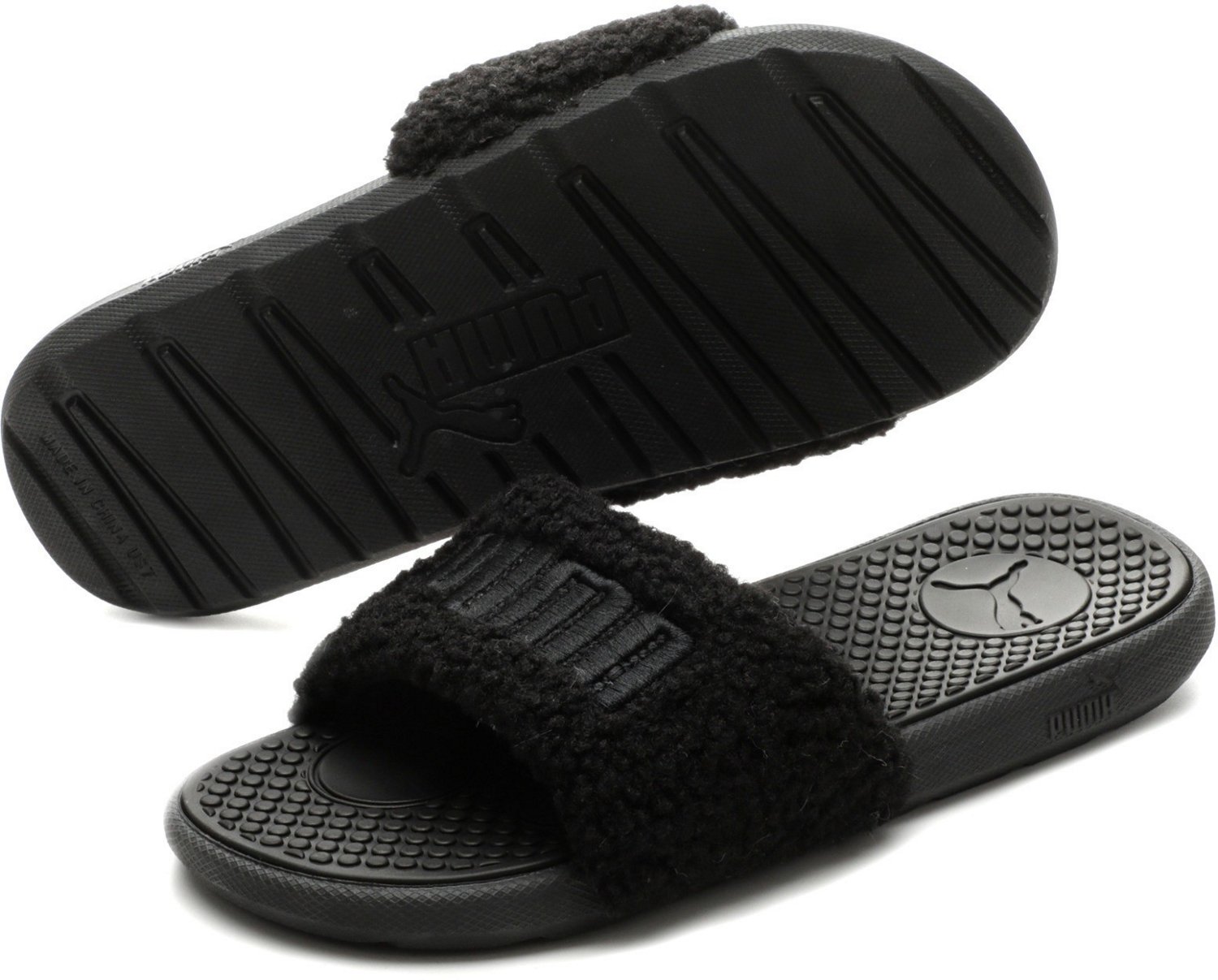 PUMA Women's Sherpa Cool Cat Slides Academy
