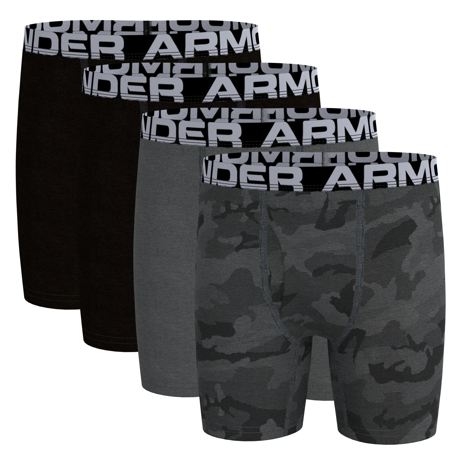 Under Armour Boys' Core Cotton Boxer Briefs – 4 Pack