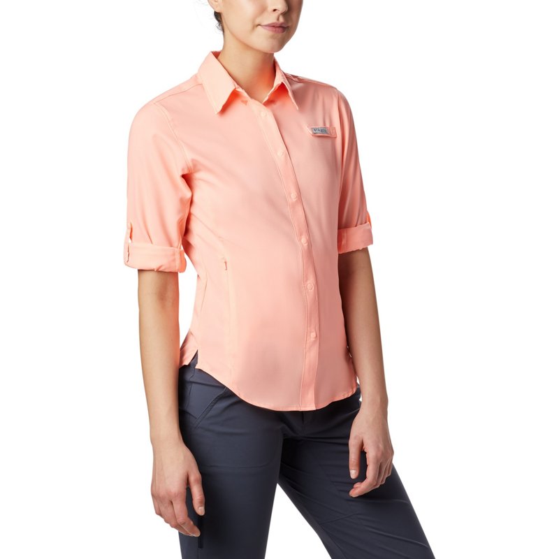 Columbia Sportswear Women's Tamiami Long Sleeve Shirt Tiki Pink, Medium - Women's Fishing Tops at Academy Sports