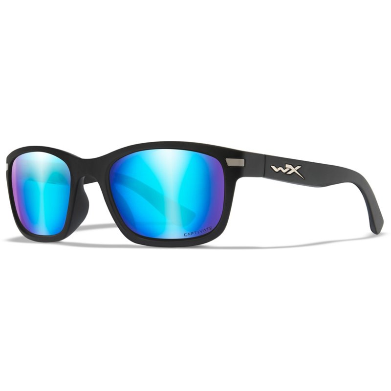 Photos - Wrist Watch Wiley X Active 6 Helix Sunglasses Blue/Black - Case Sunglasses at Academy Sports AC6HLX09 