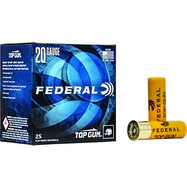 Federal Premium Top Gun 20-Gauge 25 rd Clay-Target Shotshells - 25 Rounds                                                       