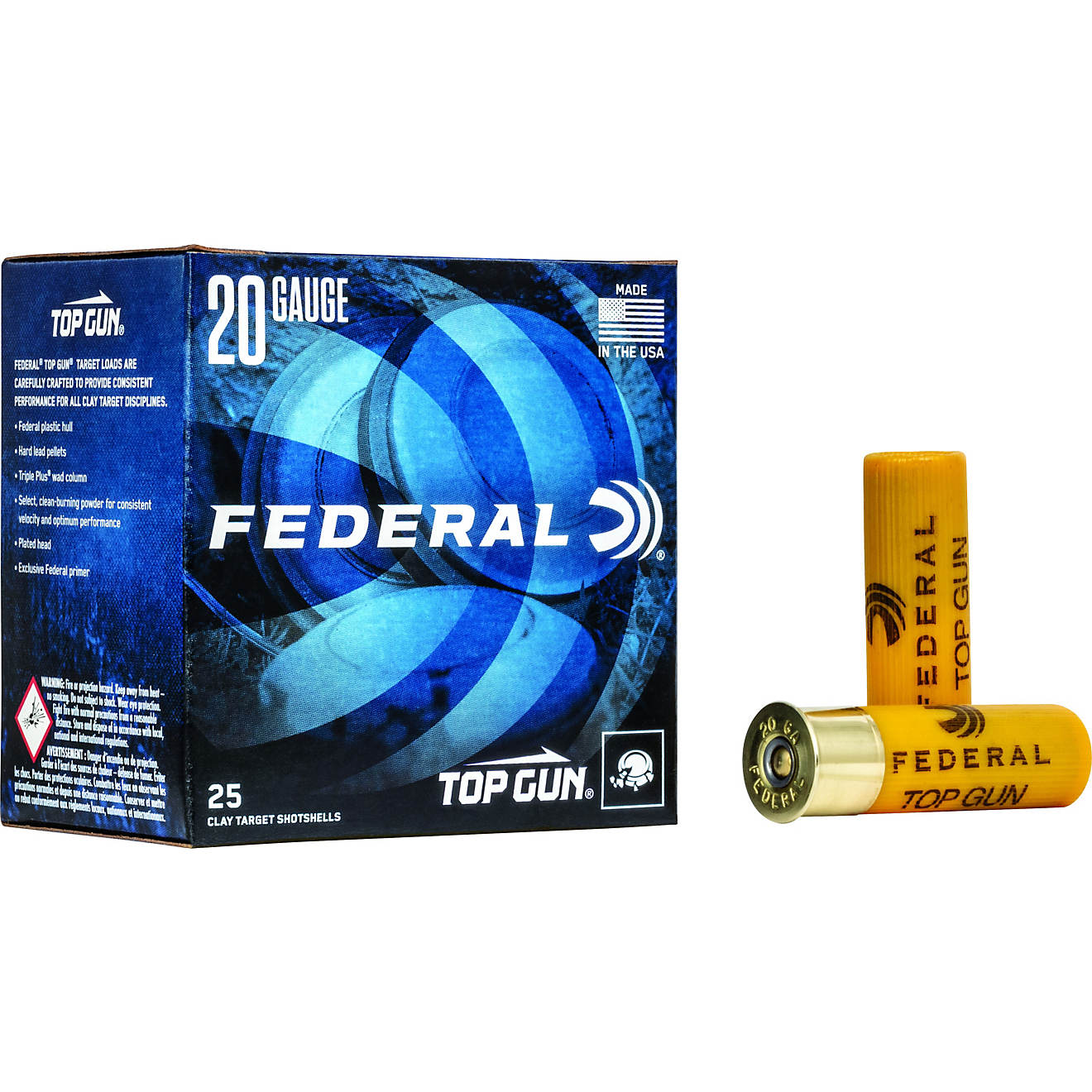 Federal Premium Top Gun 20-Gauge 25 rd Clay-Target Shotshells - 25 Rounds                                                        - view number 1