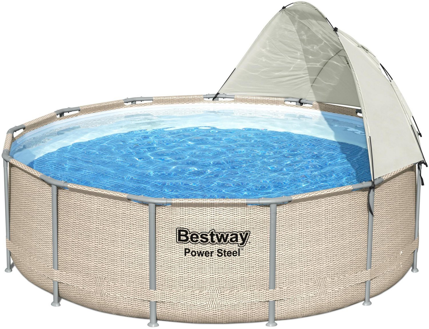 Bestway Power Steel 13 ft x 42 in Round Canopy Pool Set                                                                          - view number 1 selected
