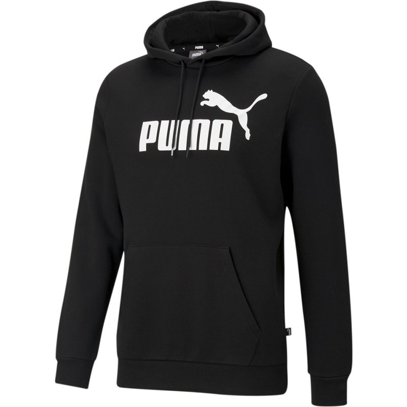 PUMA Men's Essential Big Logo Fleece Hoodie Black, Medium - Men's Athletic Performance Tops at Academy Sports