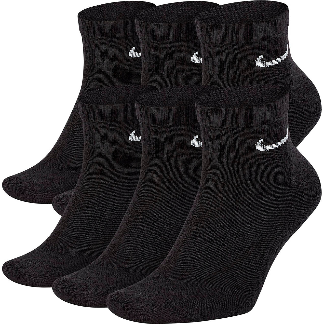 Nike Men's Everyday Cushioned Quarter-Length Training Socks 6 Pack                                                               - view number 1