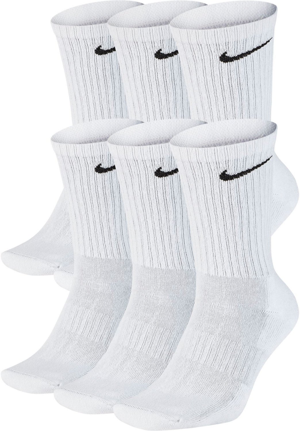 empieza la acción Movimiento alma Nike Men's Dri-FIT Everyday Cushion Crew Socks 6-Pack | Academy