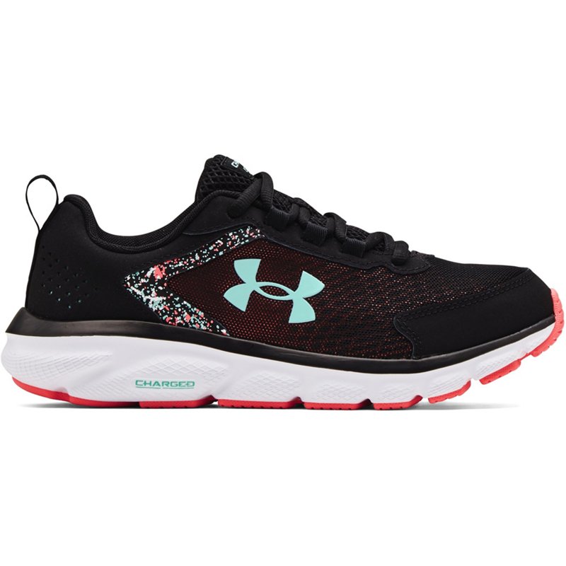 Under Armour Women's UA Charged Assert 9 Paint Splatter Running Shoes Black/Blue, 7.5 - Women's Running at Academy Sports product image