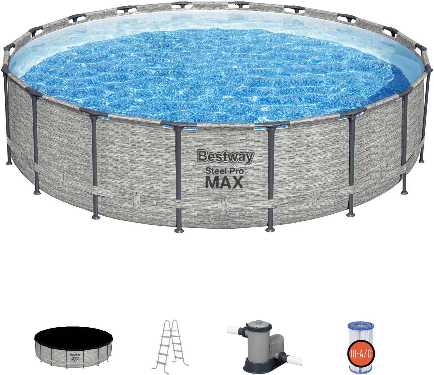 Bestway Power Steel 20 ft x 52 in Round Metal Frame Pool - view number 4