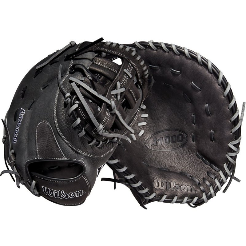 Wilson 12.5" Adult A1000 ™ 1620 First Base Mitt Grey/Black - Sball/Bball Glove And Mitt at Academy Sports