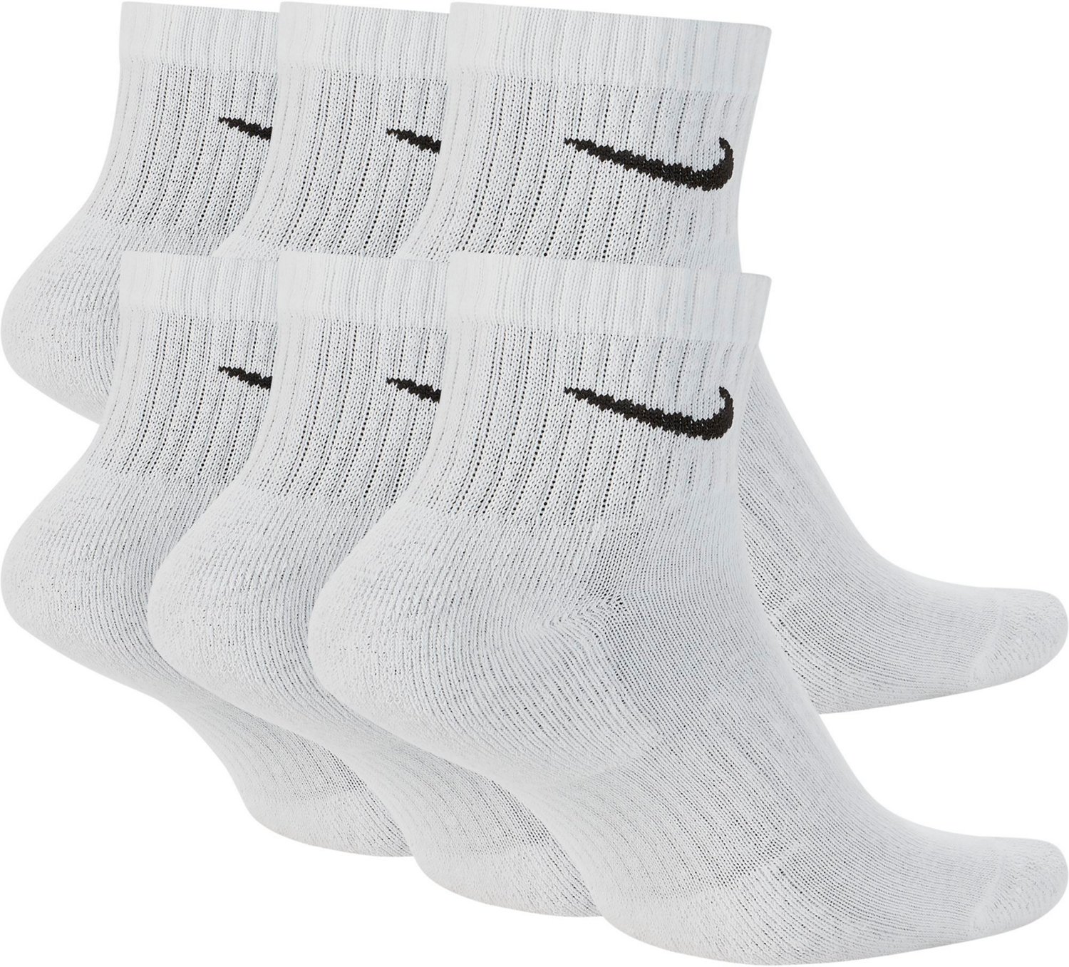 Nike Men's Everyday Cushioned Quarter-Length Training Socks 6 Pack ...