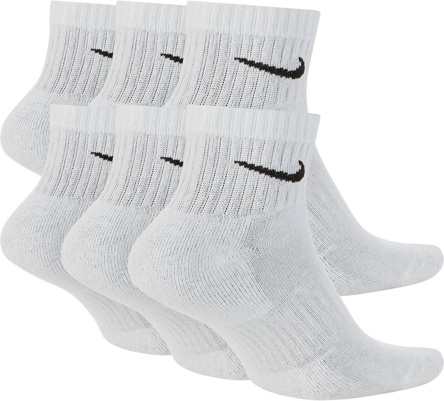 Nike Men's Everyday Cushioned QuarterLength Training Socks 6 Pack
