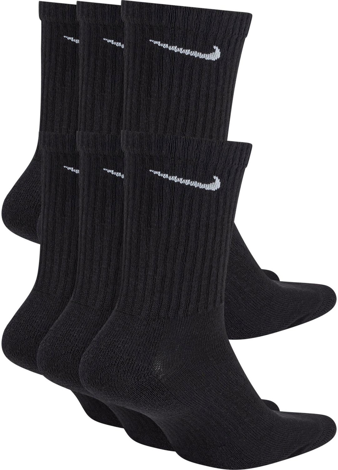 Nike Unisex Everyday Plus Cushioned Athletic Crew Socks, Breathable, 6-Pack