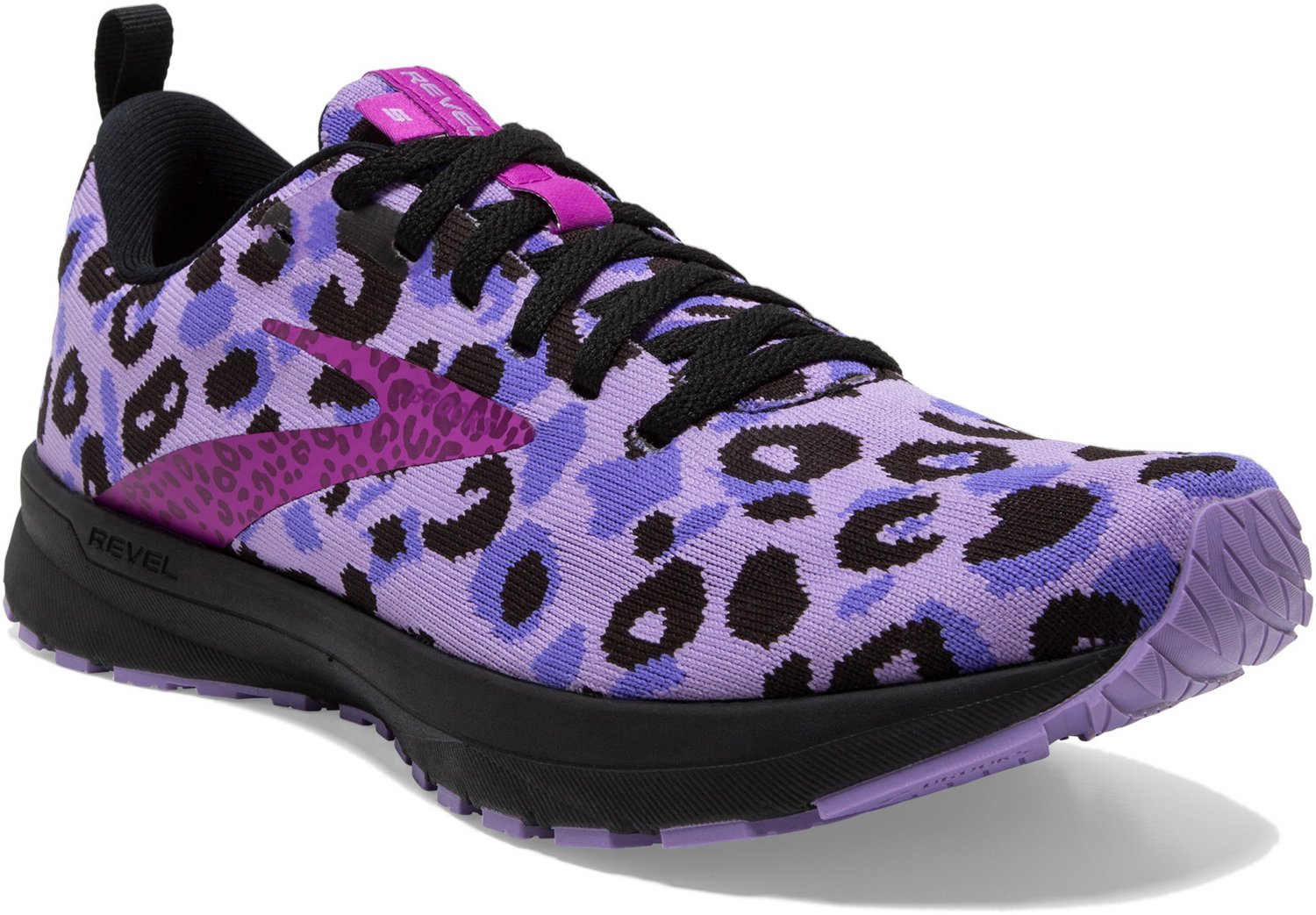 Brooks Women's Revel 5 Electric Animal Cheetah Running Shoes Academy