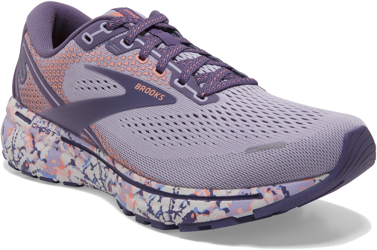 Brooks Women's Ghost 14 Delicate Dyes Running Shoes                                                                              - view number 3