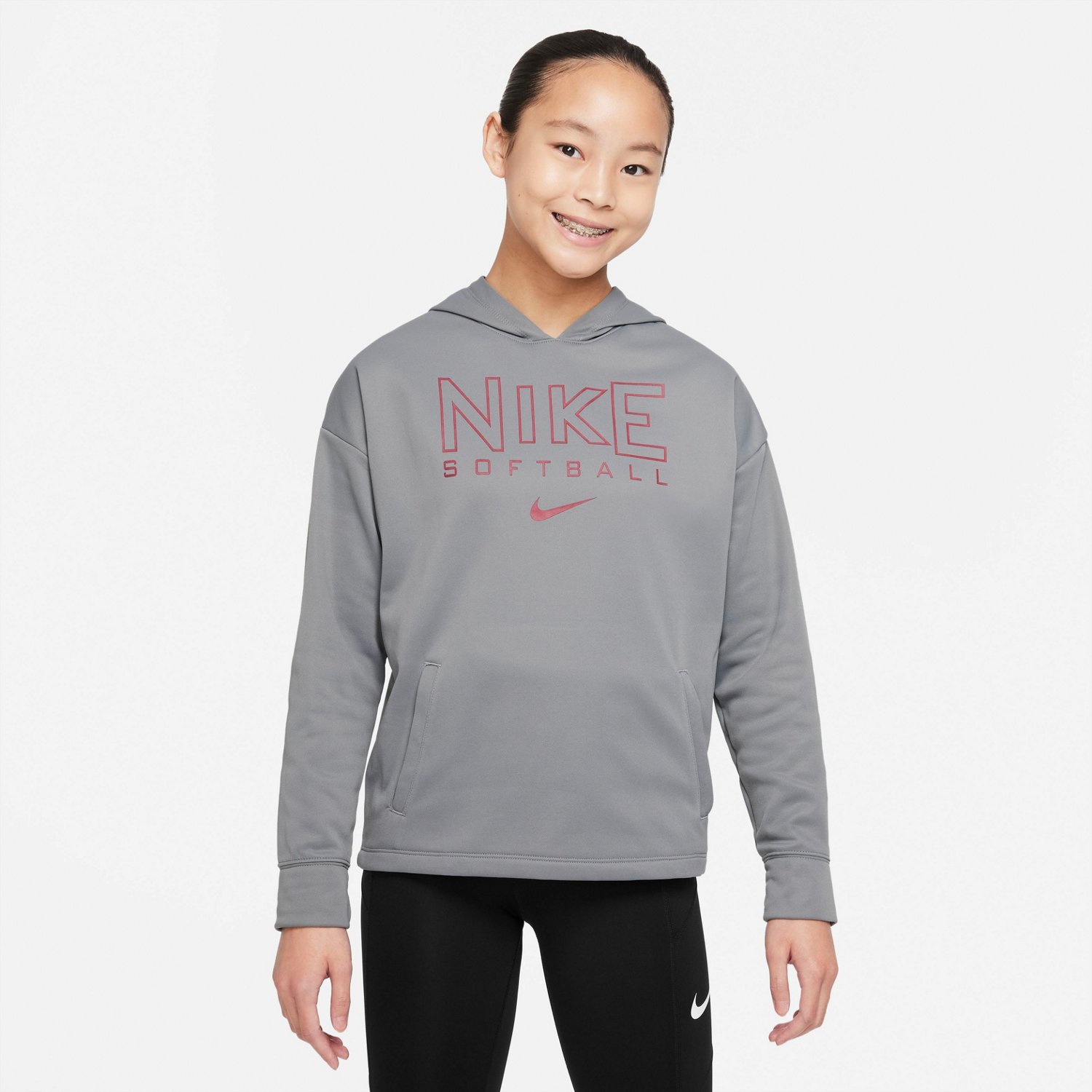 Nike Girls' Therma-FIT Long Sleeve Softball Hoodie | Academy