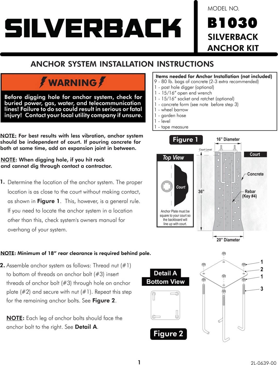 Silverback 7 in Basketball Hoop Anchor - view number 4