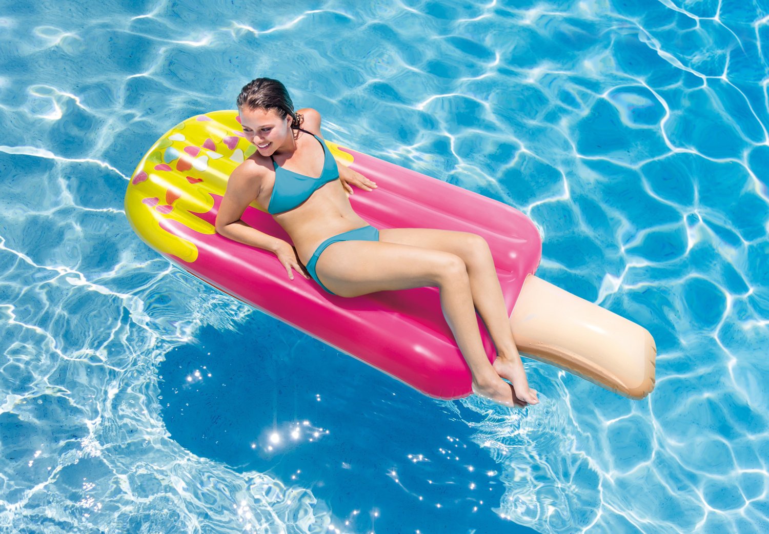 INTEX Adults' Cool Me Down Rainbow Popsicle Inflatable Pool Float - view number 3