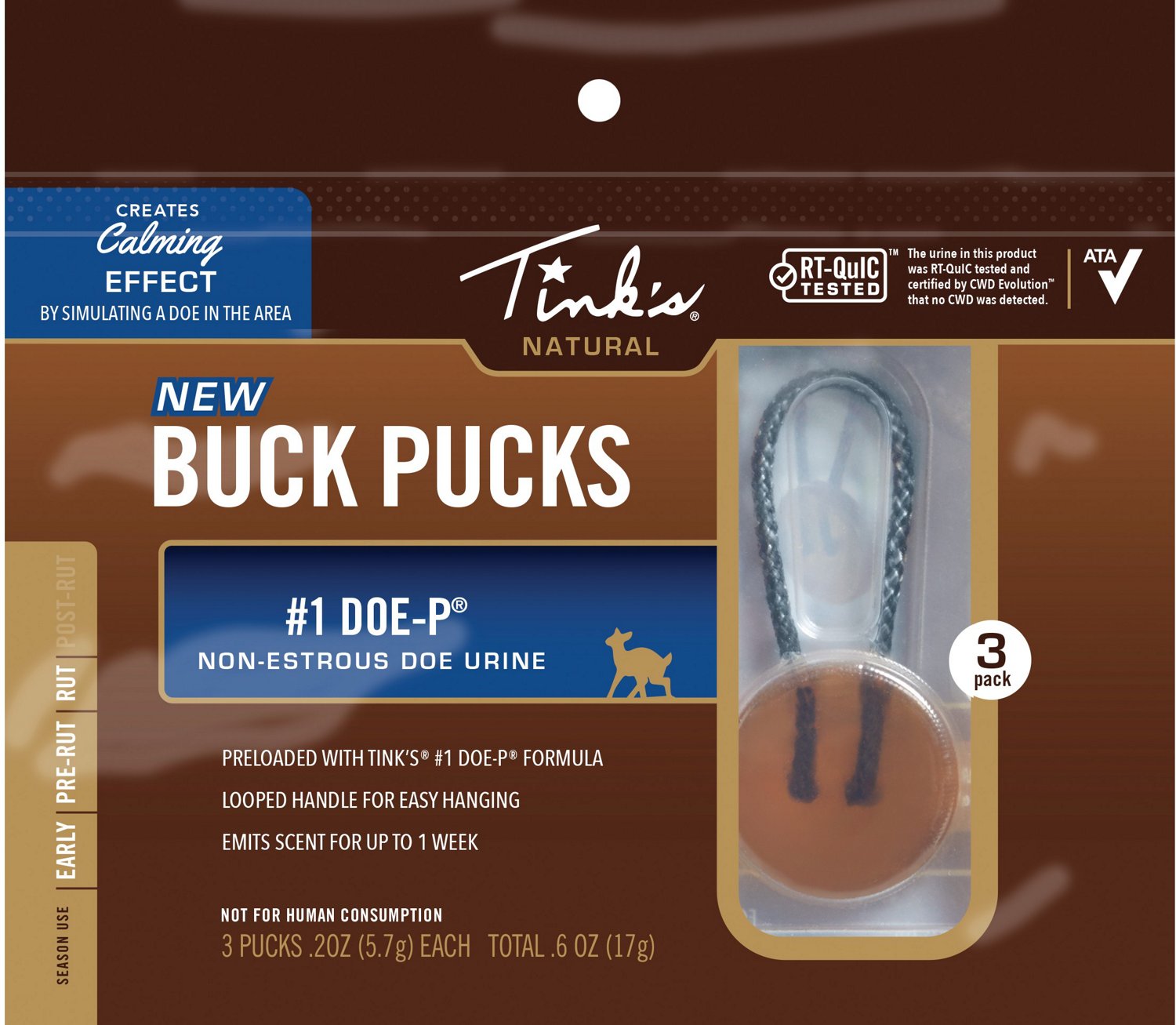 Tink's #1 Doe-P Buck Pucks 3-Pack