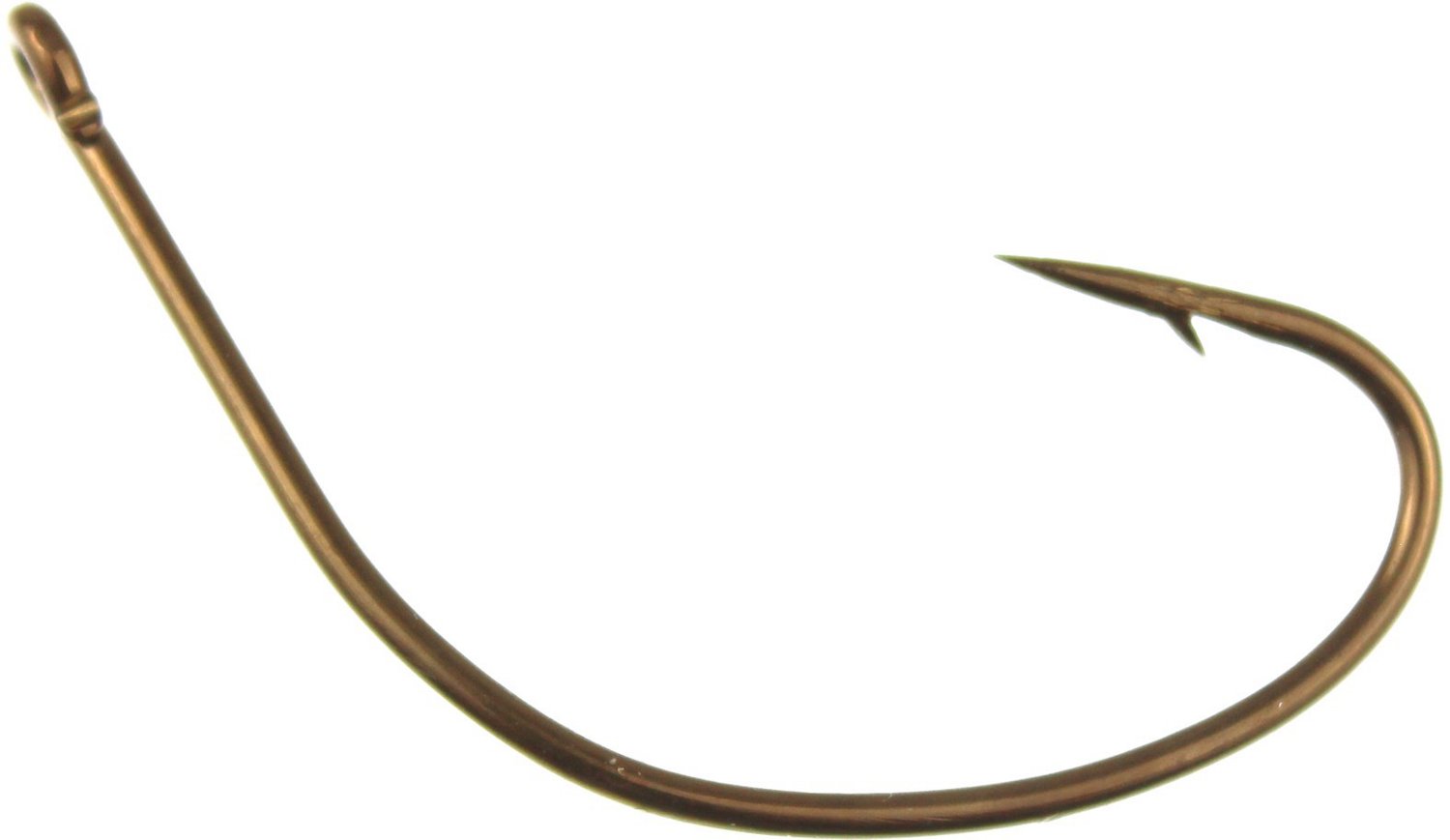  Eagle Claw Plain Shank Offset Hook (Pack of 8), Gold