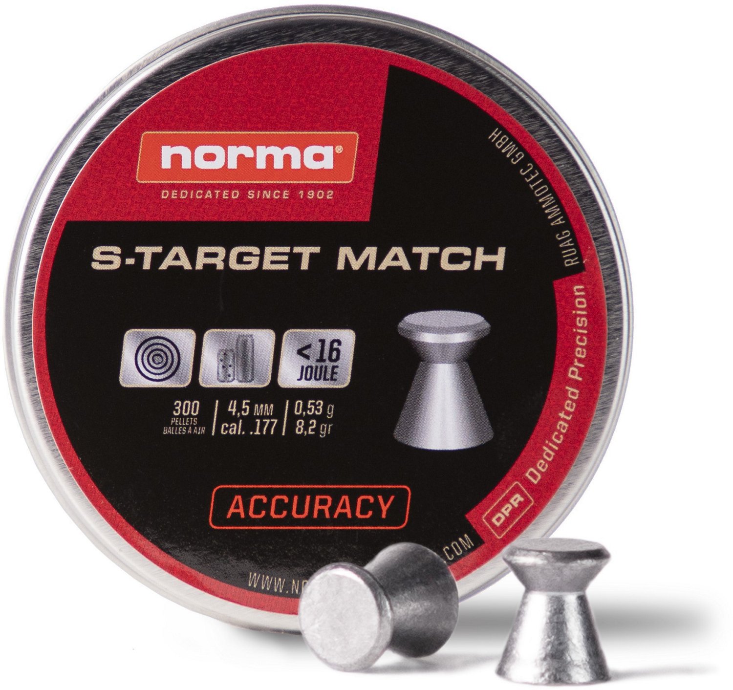 Norma USA STarget Match Blister .22 Air Pistol Pellets Academy