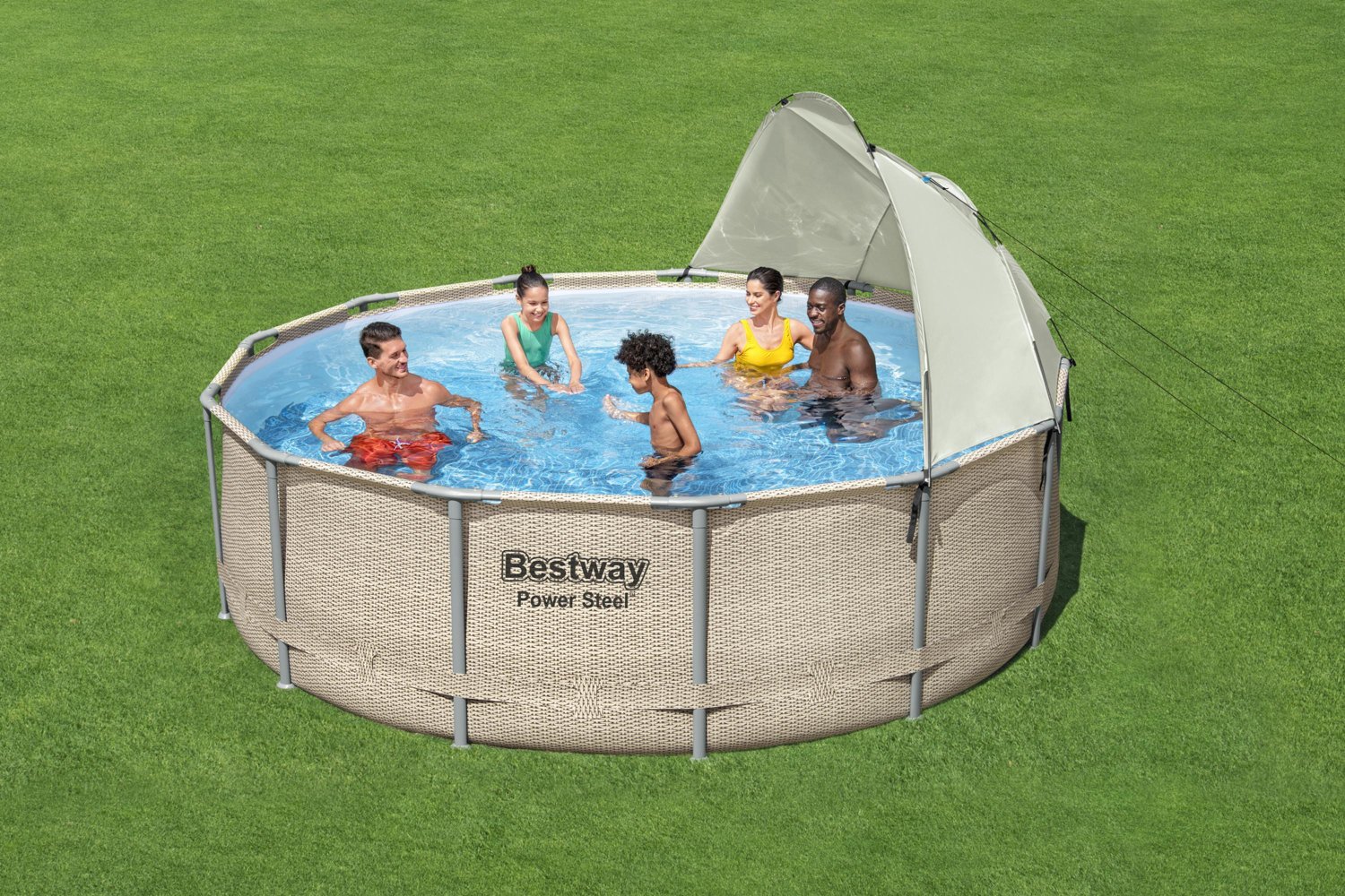 Bestway Power Steel 13 ft x 42 in Round Canopy Pool Set                                                                          - view number 3