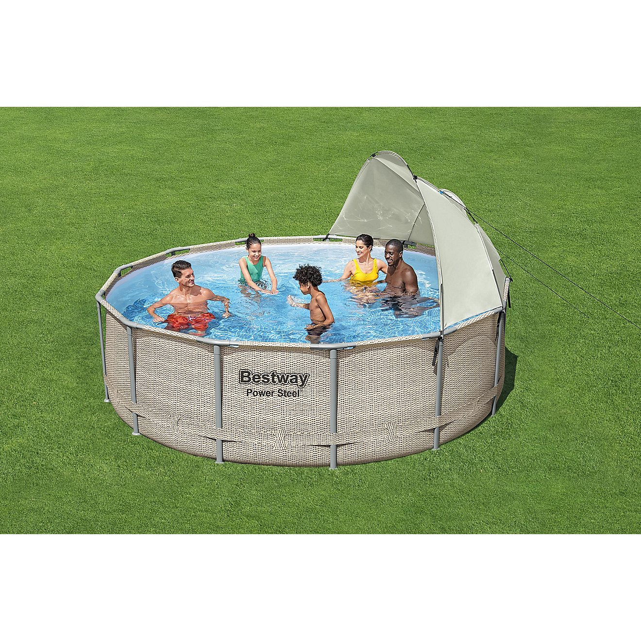 Bestway Power Steel 13 ft x 42 in Round Canopy Pool Set                                                                          - view number 3