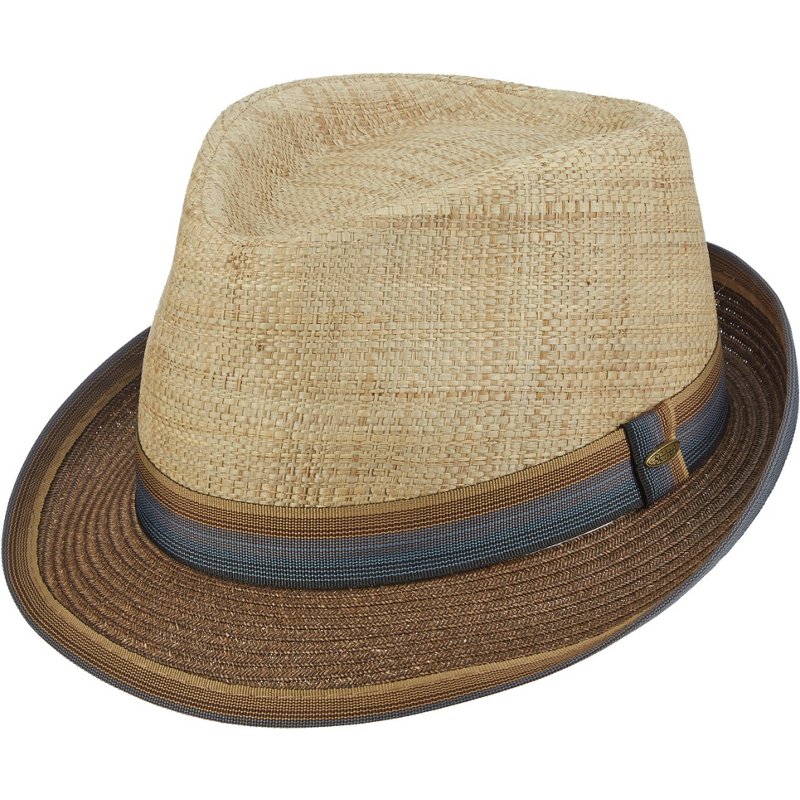Scala Pronto Men's Raffia Fedora Hat Brown Dark, X-Large - Men's Hunting/Fishing Headwear at Academy Sports