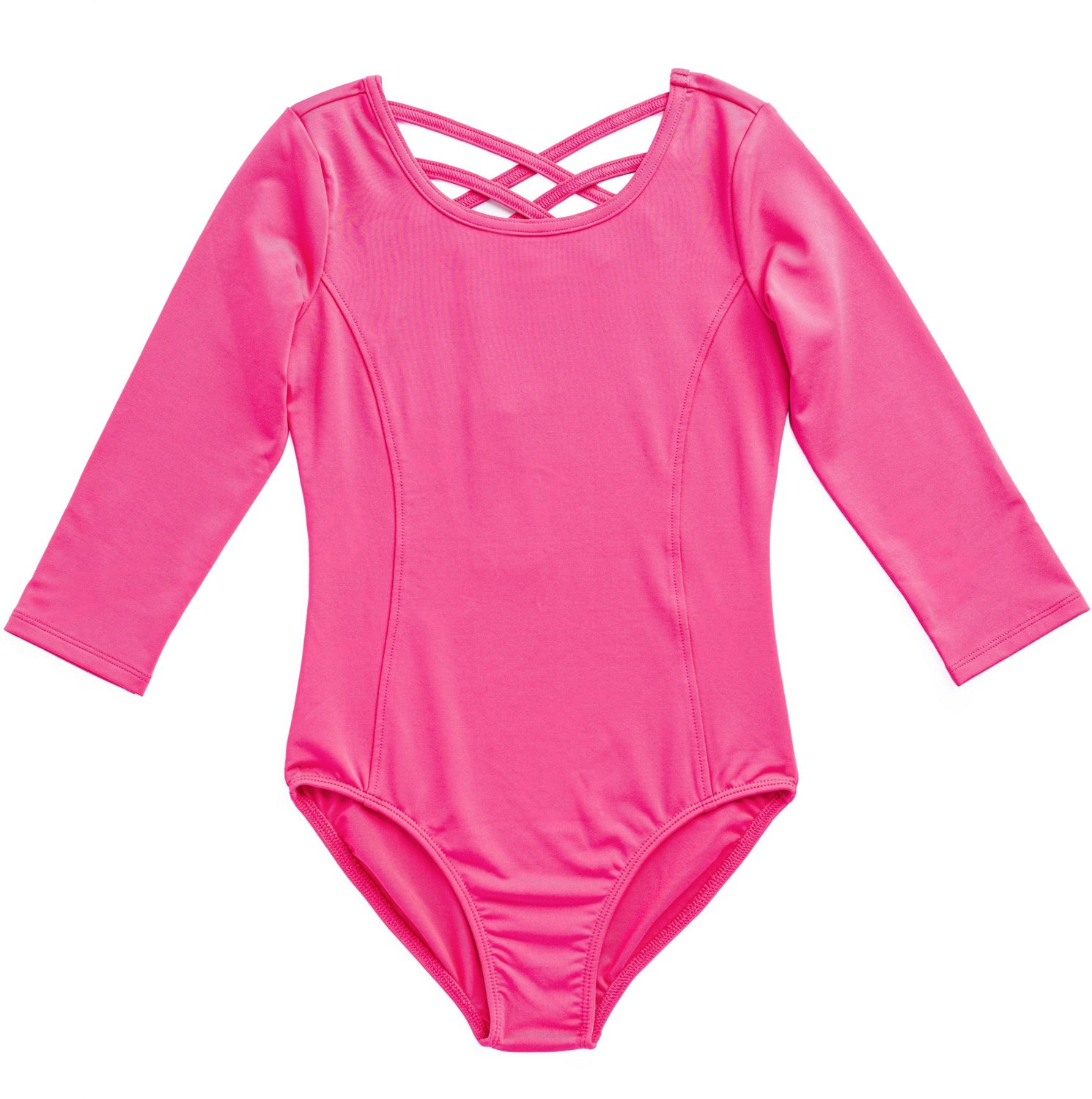 Rainbeau Moves Girls' Criss Cross Strap 3/4 Sleeve Leotard                                                                       - view number 1