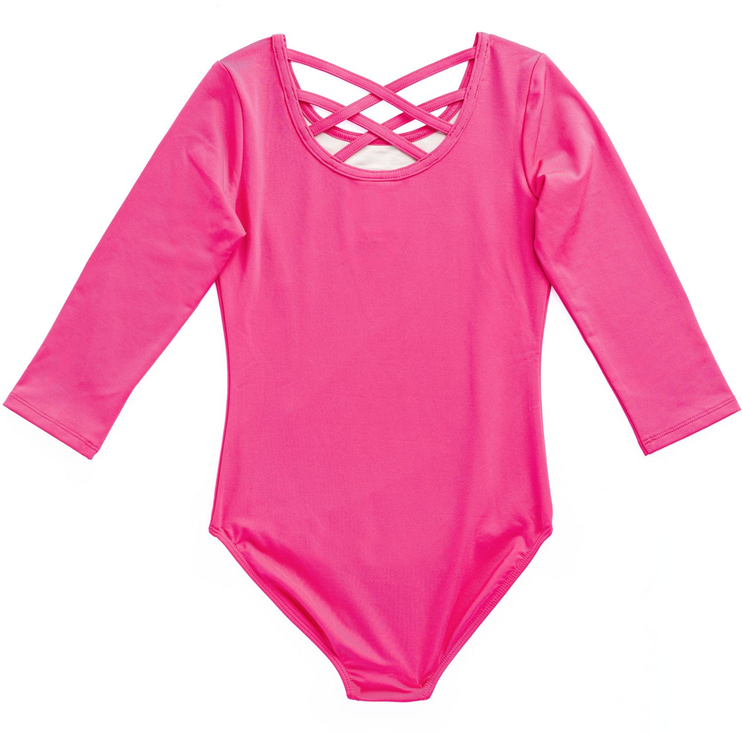 Rainbeau Moves Girls' Criss Cross Strap 3/4 Sleeve Leotard                                                                       - view number 2